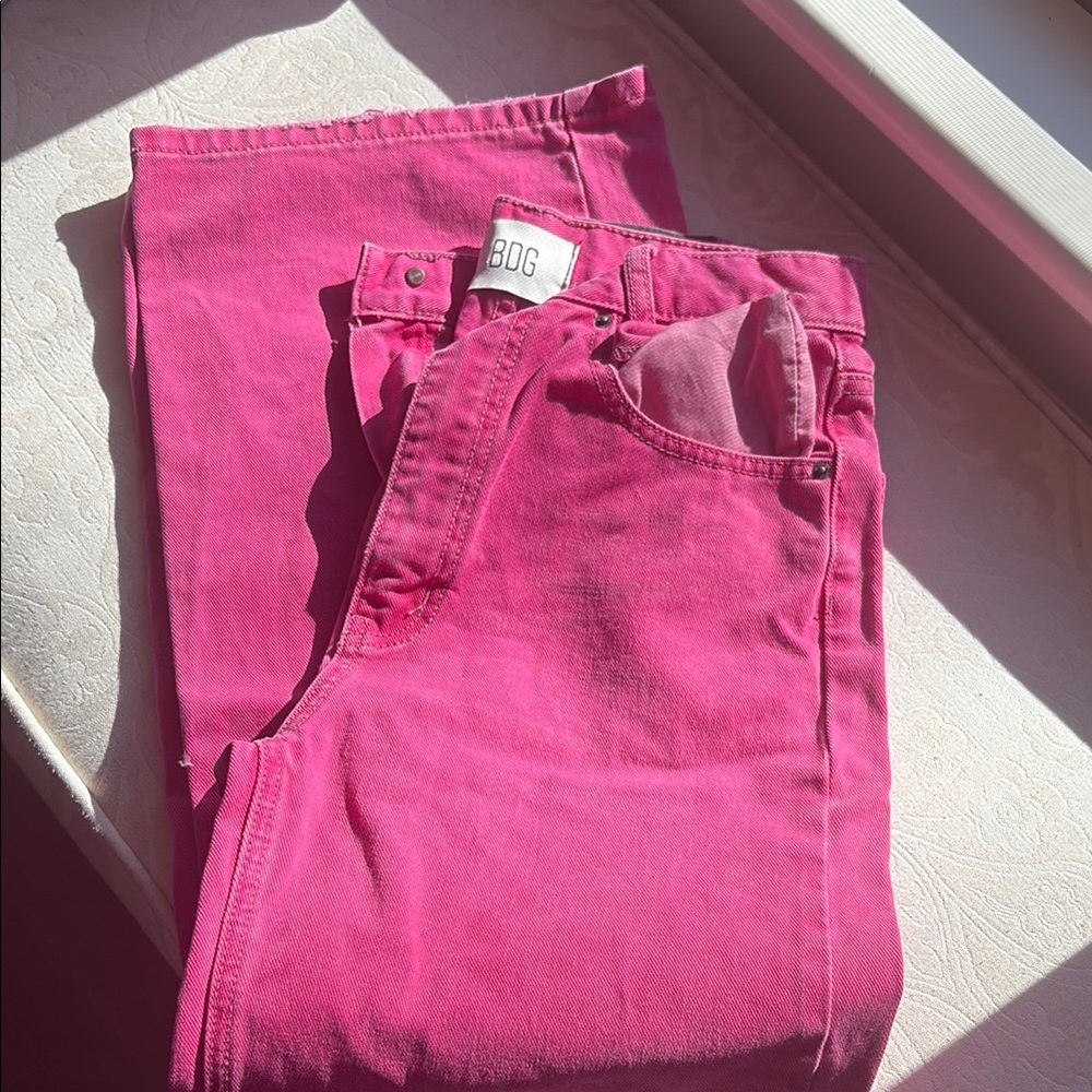 BDG Women's Pink Baggy Jeans